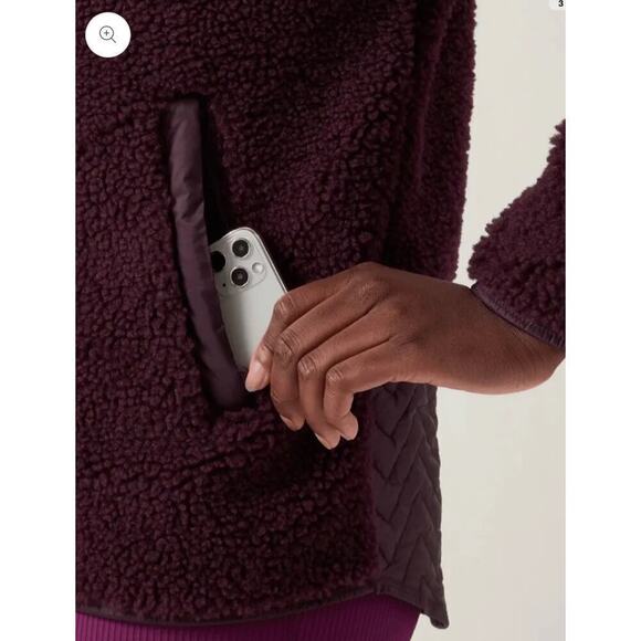 ATHLETA Cozy Sherpa Snap Sweatshirt - Picture 3 of 6